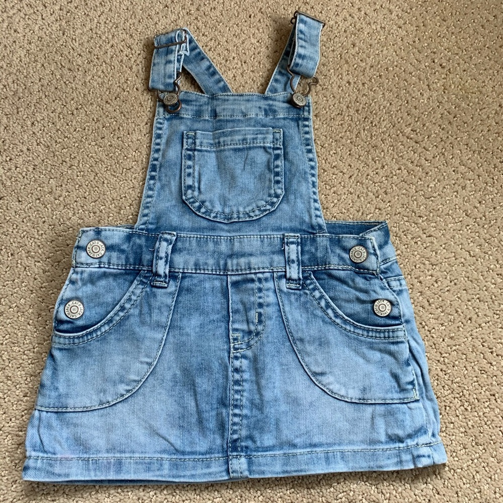 ADORABLE Cat & Jack Overall Dress 12m EUC